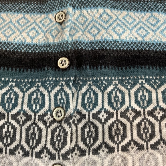 TOMMY HILFIGER SHORT SLEEVE CARDIGAN  SZLG BEACHY PREPPY HORSE BLANKET - Picture 6 of 6